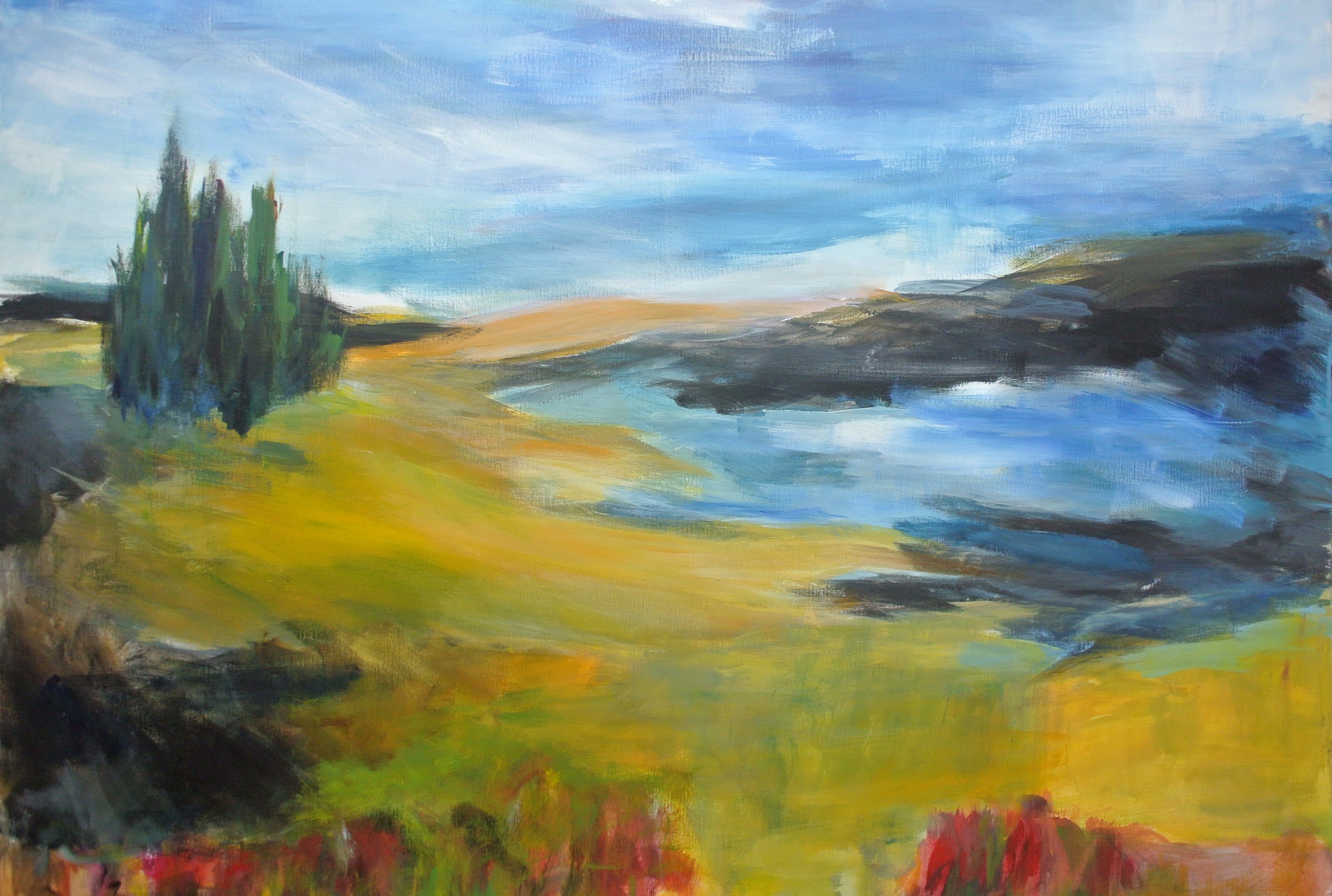 Hanne Ekman
Min malestil er hovedsageligt naturalistisk eller abstrakt landskabsmaleri.
Jeg lærte at male i mine ungdomsår i Italien og genoptog maleriet, da jeg som pensionist endelig fik tid til at udleve min passion for kunsten.
Bor i Hornbæk.